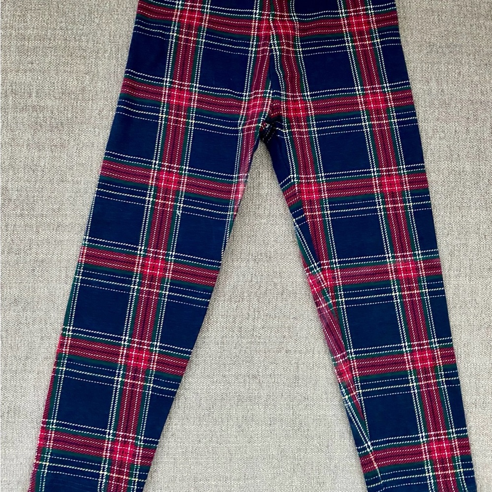 The Children's Place Navy and Red Plaid Leggings